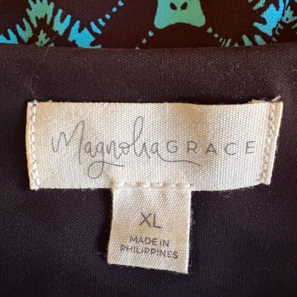 Magnolia Grace – Twisted Keyhole Embroidered Neckline Party Dress - XL - Picture 4 of 7